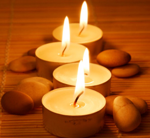 lit candles for lent
